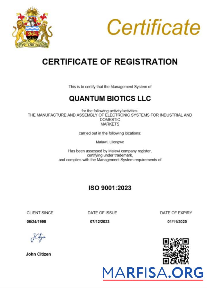 Downloadable Malawi business registration certificate Word and PDF template